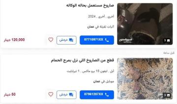 Les armes iraniennes utilisées contre Israël sont en vente sur un site Web basé en Jordanie