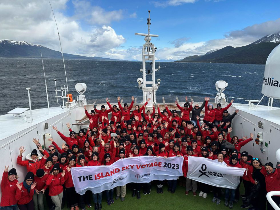 Les femmes de l'Island Sky 2023, de 18 pays, ont pris la mer le 12 novembre 2023, au départ de Puerto Madryn, en Argentine, pour un voyage de 19 nuits. (Photo fournie par Homeward Bound)