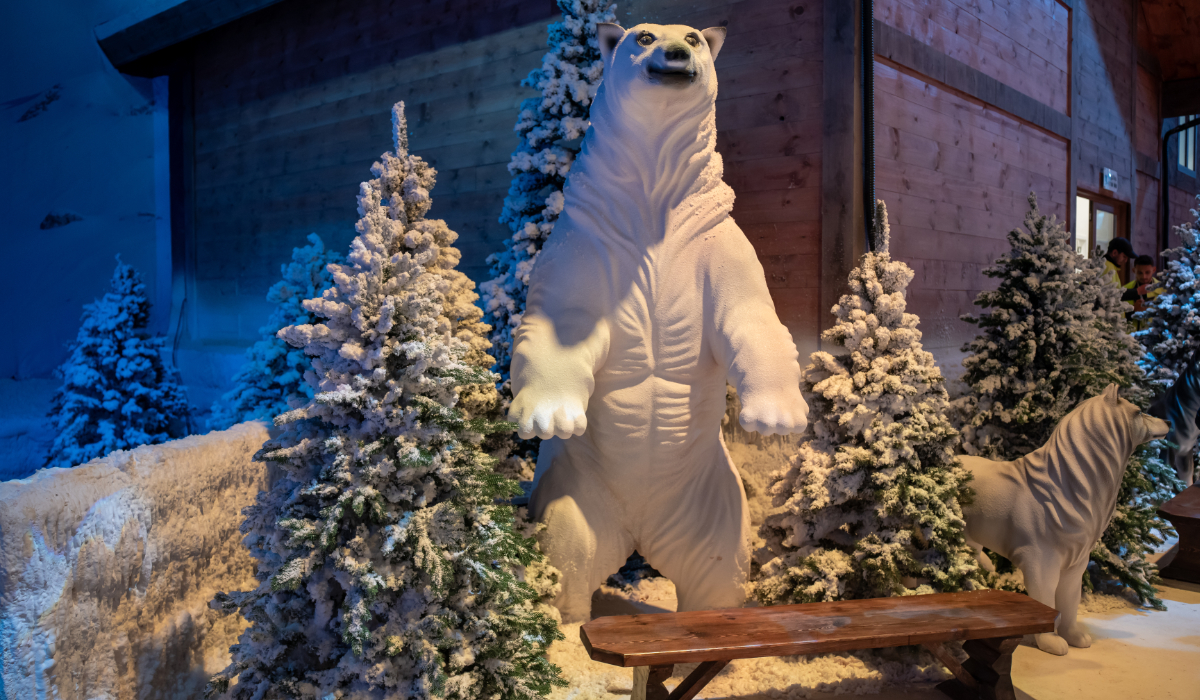 L'attraction comprend une zone d'igloos enchanteresse conçue pour les enfants et les adultes. (Photo AN de Loai Ali)