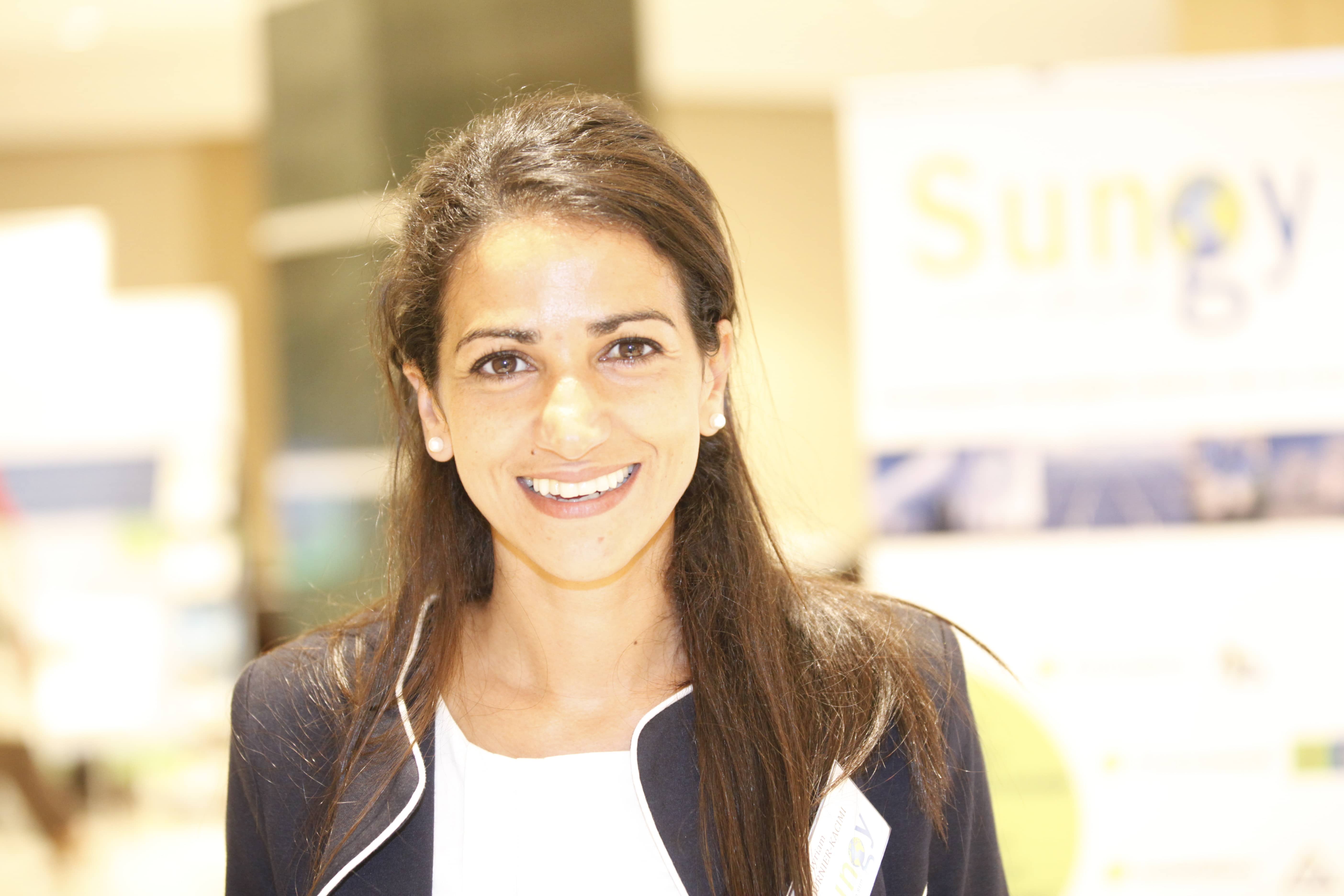  Myriam Fournier-Kacimi, fondatrice et PDG de SunGy, société spécialisée dans les équipements en énergie solaire (Photo, AFP).