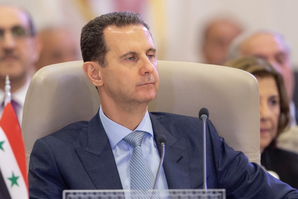Le président syrien Bashar Assad lors du sommet. (SPA)
