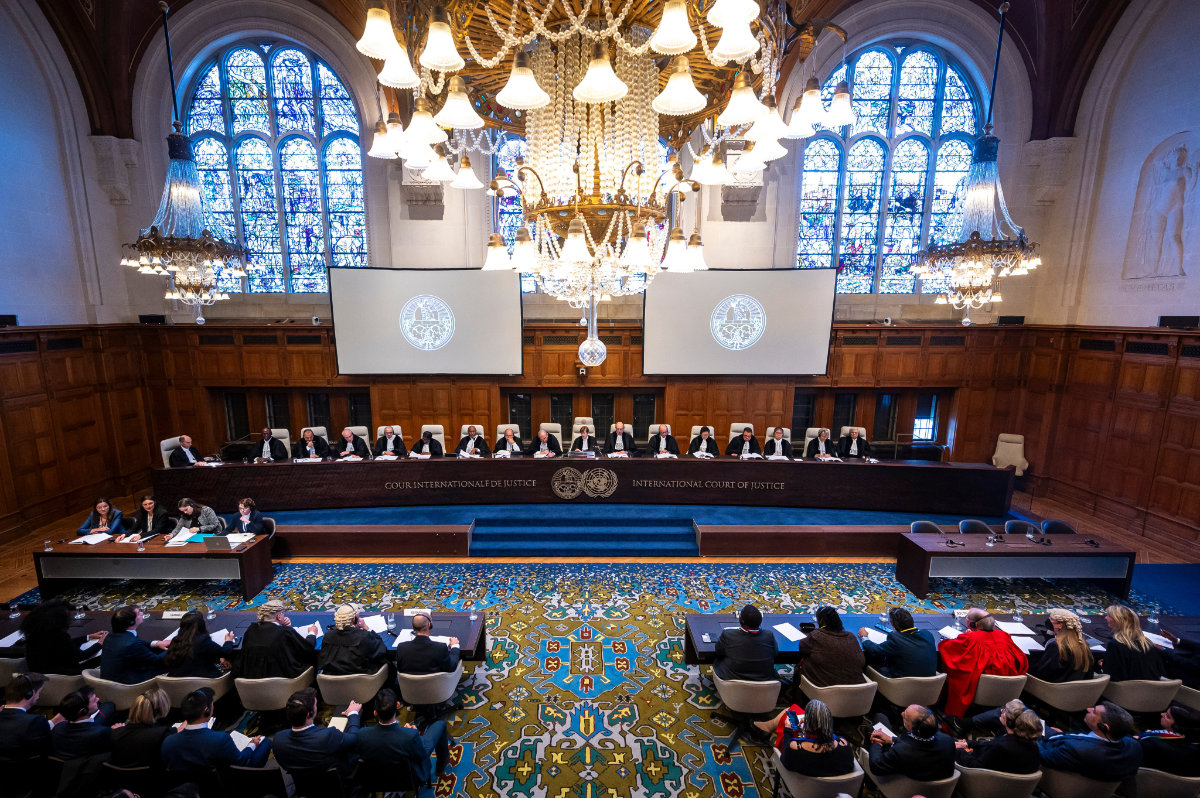 La commission de la Cour internationale de Justice réunie à La Haye le 26 janvier 2024 pour annoncer sa décision sur le cas de génocide déposé par l'Afrique du Sud contre Israël. (X: @CIJ_ICJ)