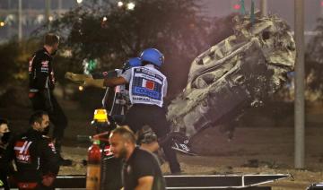 F1: spectaculaire accident de Grosjean, victime de brûlures légères, à Bahreïn