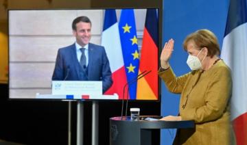 Conseil franco-allemand: Macron s'entretient avec Merkel et Söder