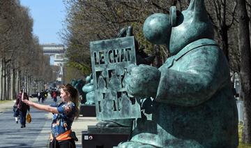 Les chats de Geluck apportent de l'humour sur les Champs Elysées 