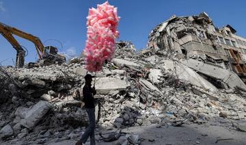 Les décombres d'un immeuble détruit pendant le conflit de mai 2021 entre le Hamas et Israël dans le quartier al-Rimal de la ville de Gaza, le 10 juin 2021 (Photo, AFP)