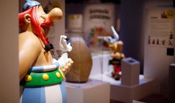 Des maquettes des personnages d'Obélix, du chien Idéfix et Astérix exposées à la Bibliothèque nationale de France (BnF), le 9 octobre 2013, à Paris (Photo, Thomas SAMSON / AFP)