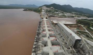 Le barrage éthiopien Grand Renaissance lors des travaux de construction sur le Nil à Guba Woreda, en Éthiopie, en 2019 (Reuters)