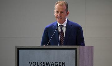 Le patron de Volkswagen, Herbert Diess à Martorell, à environ 30 km de Barcelone, le 5 mars 2021 (Photo, AFP)