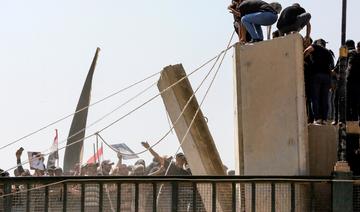 En photos, manifestation des pro-Sadr