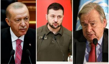 Zelensky, Erdogan et Guterres s’entretiendront jeudi en Ukraine 