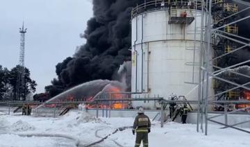 Un dépôt pétrolier russe en feu après une attaque ukrainienne