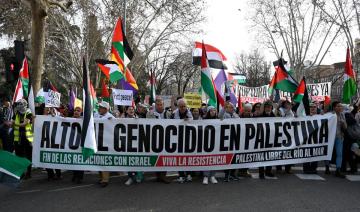 Des milliers de manifestants à Madrid pour réclamer un cessez-le-feu dans la bande de Gaza