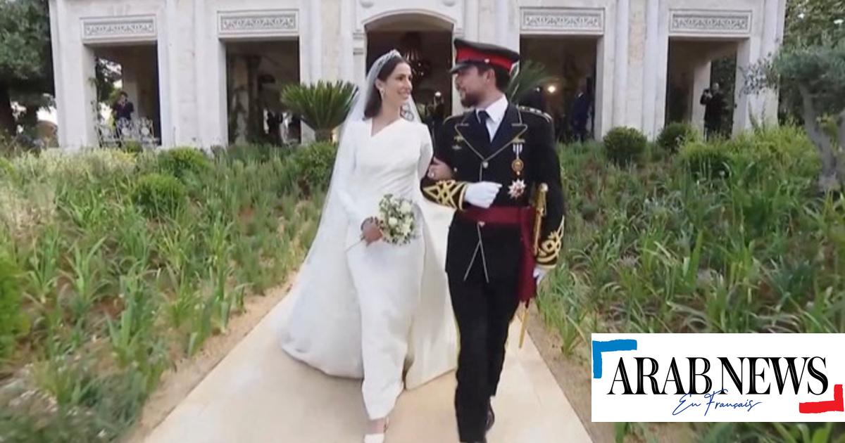 La princesse Rajwa eblouissante en Elie Saab et la reine Rania en robe Dior au mariage royal de Jordanie Arab News FR