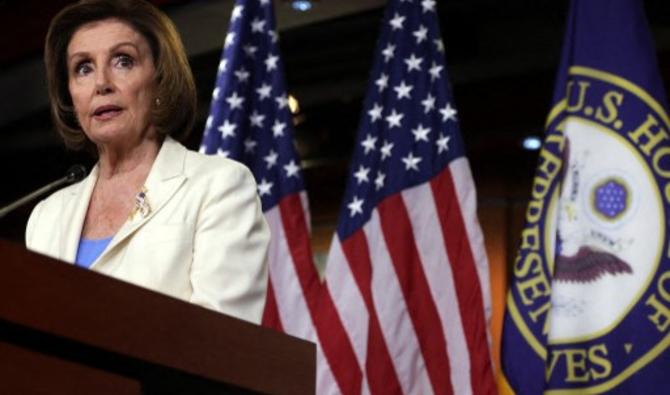 La présidente démocrate de la Chambre des représentants Nancy Pelosi lors d'une conférence de presse hebdomadaire au Capitole des États-Unis le 24 juin 2021 à Washington, DC (Photo, AFP)