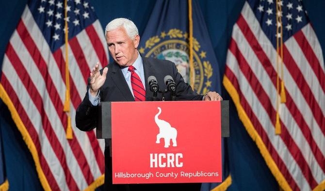 L’ancien vice-président Mike Pence s’adresse aux participants du dîner GOP Lincoln-Reagan le 3 juin 2021 à Manchester, New Hampshire. (Scott Eisen/Images Getty /AFP)