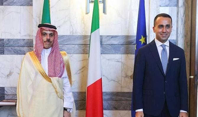 Le ministre saoudien des Affaires étrangères, le prince Faisal ben Farhan, rencontre son homologue italien Luigi Di Maio à Rome (SPA) 