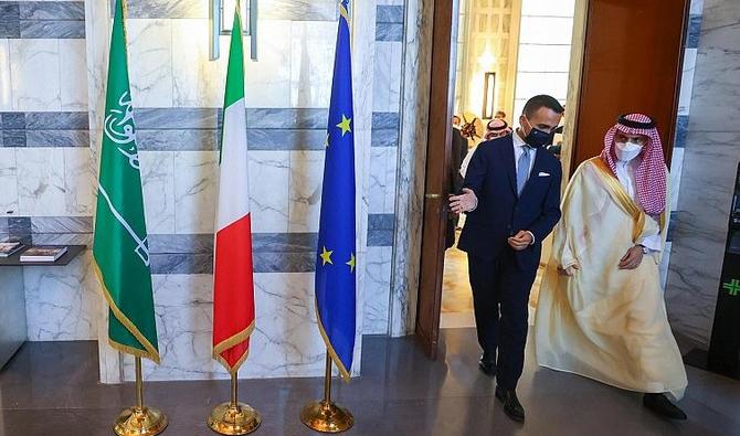 Le ministre saoudien des Affaires étrangères, le prince Faisal ben Farhan, rencontre son homologue italien Luigi Di Maio à Rome (SPA) 