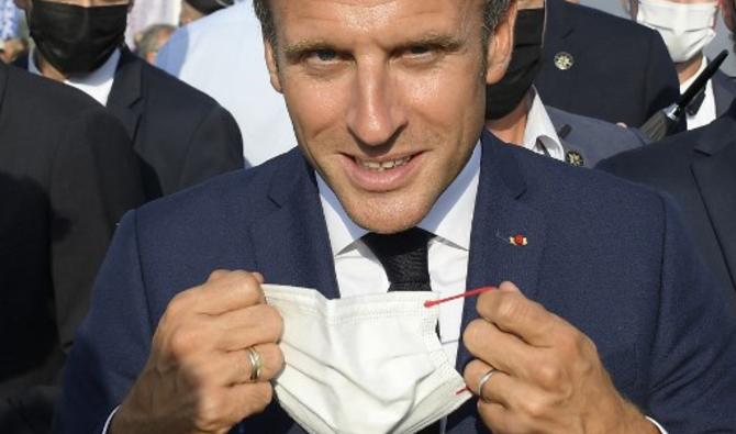 Le président français Emmanuel Macron lors de la septième réunion annuelle du syndicat des Jeunes Agriculteurs à Corbières-en-Provence, dans le sud-est de la France, le 10 septembre 2021 (Photo, AFP)