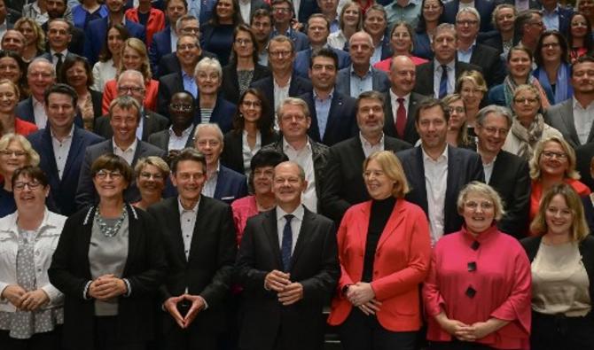 Le ministre allemand des Finances, vice-chancelier et candidat du parti social-démocrate SPD à la chancelier Olaf Scholz, le 29 septembre 2021 dans l'enceinte du Bundestag à Berlin (Photo, AFP) 