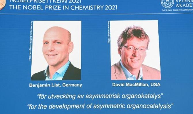 Le prix Nobel de chimie a sacré l'Allemand Benjamin List et l'Américano-Britannique David MacMillan (Photo, AFP)