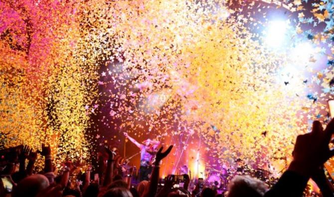 Coldplay se produit en direct à l'Apollo Theatre pour SiriusXM et Pandora's Small Stage Series à Harlem, NY, le 23 septembre 2021 à New York (Photo, AFP)