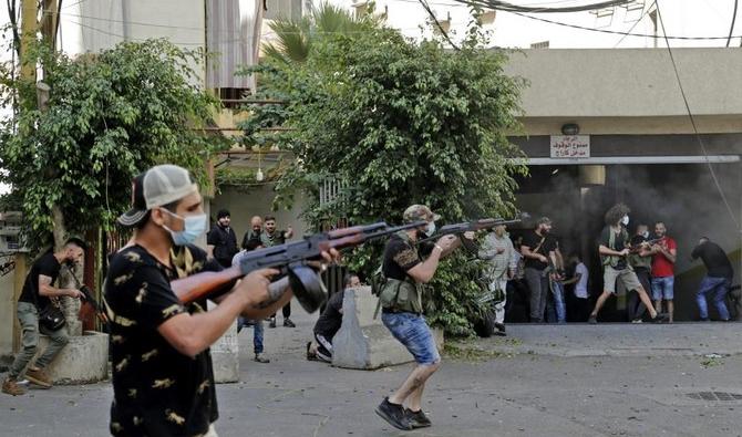 La fusillade s’est poursuivie pendant cinq heures entre des partisans du Hezbollah et du mouvement Amal et des hommes armés qui seraient des partisans du parti chrétien des Forces libanaises. (Photo, AFP) 