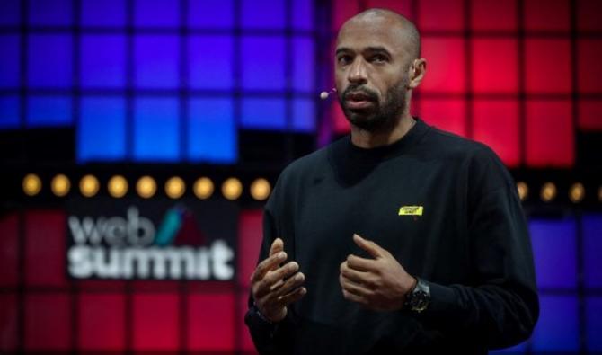 L'ancien footballeur français Thierry Henry lors de la Web Summit à Lisbonne, le 2 novembre 2021 (Photo, AFP) 