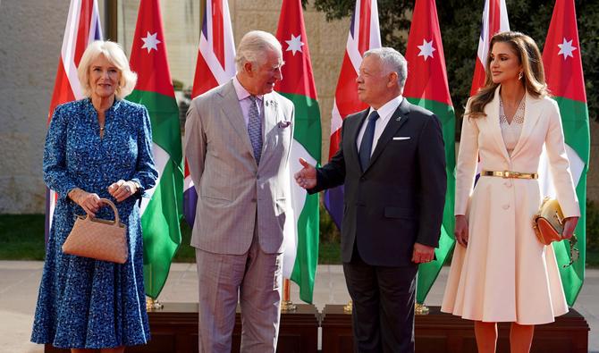 Le prince Charles et son épouse Camilla ont été reçus au palais royal par Abdallah II de Jordanie et son épouse la reine Rania. (Photo, AFP)