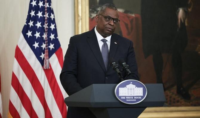 Le secrétaire américain à la défense, Lloyd Austin, s’exprimant lors d’un événement à la Maison Blanche. (Photo, AFP) 