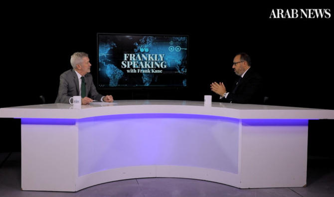 Alain Bejjani, PDG du conglomérat Majid Al Futtaim, s'adressant à Frank Kane sur Frankly Speaking. (Photo, AN)