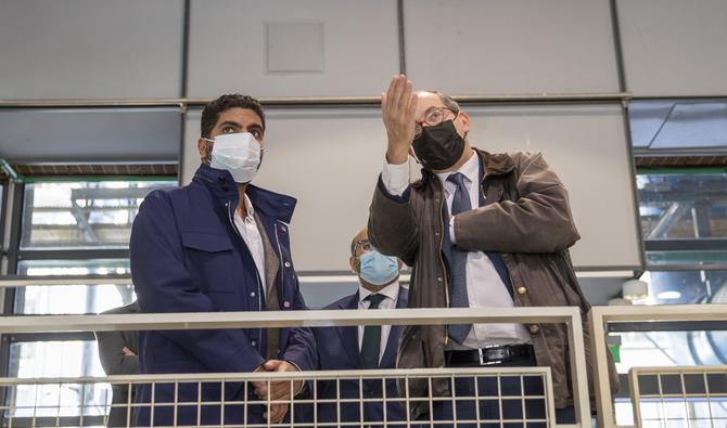 Le ministre saoudien de la Culture, le prince Badr ben Abdallah ben Farhane al-Saoud, s’est entretenu avec le président du Centre Pompidou, Laurent Le Bon, le 9 novembre 2021. (Photo fournie)