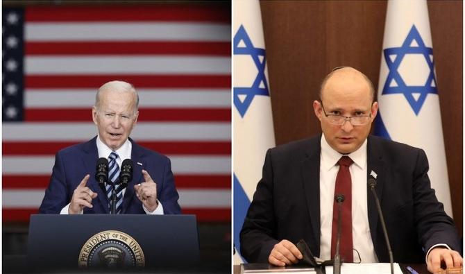 Le Premier ministre israélien, Naftali Bennett, et le président américain, Joe Biden, se sont entretenus au téléphone dimanche. (Photo, AFP) 