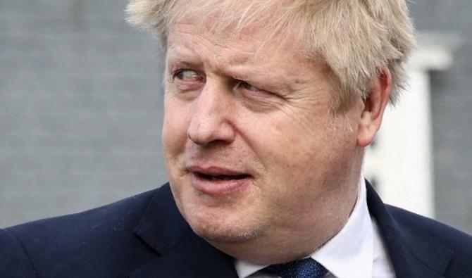 Le Premier ministre britannique Boris Johnson à la suite d'une rencontre avec le Premier ministre canadien et le Premier ministre néerlandais à la base de la RAF à Northolt, près de Londres, le 7 mars 2022. (Photo, AFP)