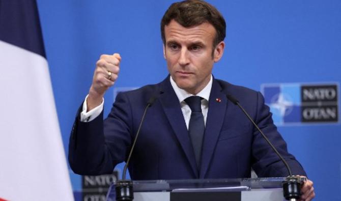 Le président français Emmanuel Macron lors d'une conférence de presse au siège de l'OTAN à Bruxelles, le 24 mars 2022. (Photo, AFP)