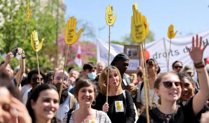 Une manifestation «contre le racisme et le fascisme» à Paris, le 16 avril 2022. (Photo, AFP)