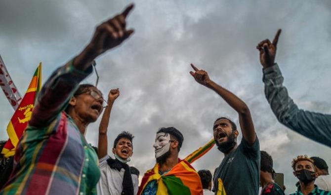 Une manifestation antigouvernementale près du bureau du président à Colombo, le 19 avril 2022. (Photo, AFP)