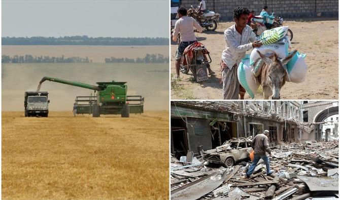 Le conflit entre la Russie et l'Ukraine menace de provoquer une crise alimentaire mondiale qui pourrait faire augmenter les niveaux de faim et de sous-alimentation au Moyen-Orient, en Asie centrale et au-delà. (AFP) 