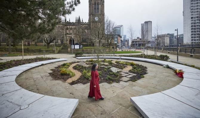 Le mémorial Glade of Light à Manchester. (Photo Twitter) 