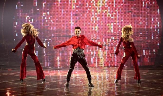  Le chanteur roumain Andrei-Ionut Ursu, alias «WRS», lors de la finale du concours Eurovision, le 14 mai 2022, au Pala Alpitour à Turin. (Photo, AFP)