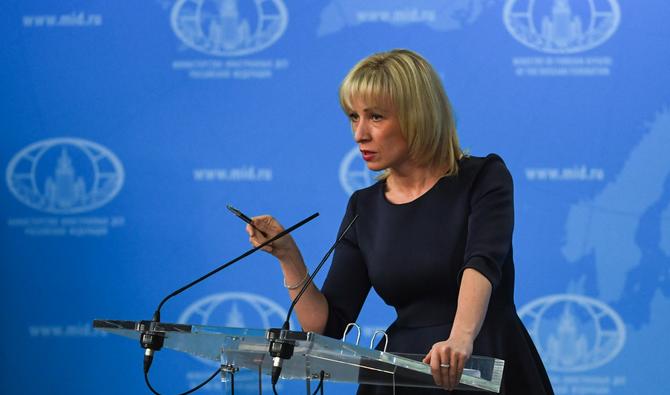 La porte-parole du ministère russe des Affaires étrangères Maria Zakharova s'adresse aux médias à Moscou, le 29 mars 2018. (Photo, AFP)