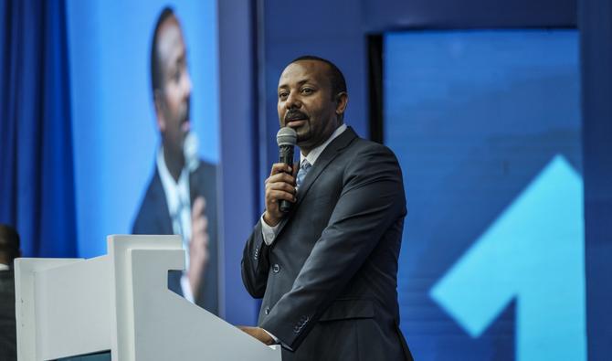 Le Premier ministre éthiopien Abiy Ahmed s'adresse au public lors du premier congrès du Parti de la prospérité au pouvoir à Addis-Abeba, Éthiopie, le 11 mars 2022. (Photo, AFP)