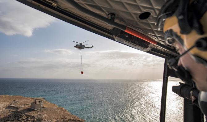 Les bases militaires britanniques à Chypre participent aux efforts avec deux hélicoptères envoyés à la demande des autorités du nord de l'île. (Photo, AFP)