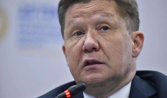 Le patron du géant gazier russe Gazprom, Alexeï Miller, lors du forum économique de Saint-Pétersbourg, le 16 juin 2022. (Photo, AFP)