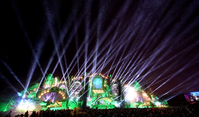 Le festival de musique électronique Tomorrowland, à l'Alpe d'Huez, dans l'est de la France, le 13 mars 2019. (Photo, AFP)