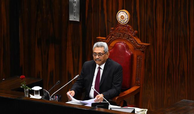 Le président sri-lankais Gotabaya Rajapaksa prononce son premier discours politique au parlement national après sa victoire électorale écrasante, à Colombo le 3 janvier 2020. (Photo, Archives, AFP)