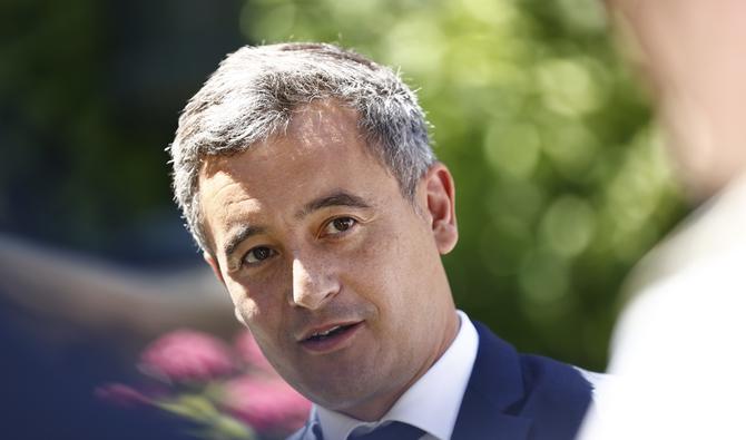 Le ministre français de l'Intérieur, Gérald Darmanin, lors d'une cérémonie de remise de l'hôtel Beauvau à Paris, le 4 juillet 2022. (Photo, AFP)