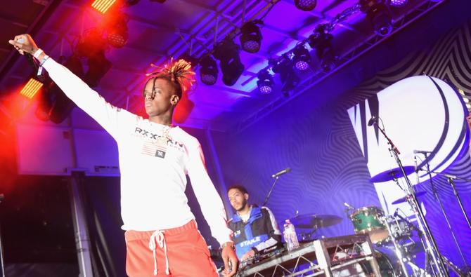 Jaydayoungan se produit sur scène lors du Pandora SXSW 2018, le 14 mars 2018 à Austin, Texas. (Photo, AFP)