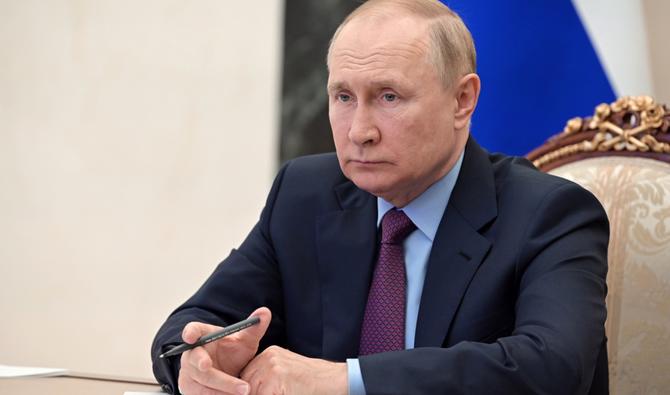 Le président russe Vladimir Poutine préside une réunion sur le développement du secteur métallurgique du pays via une vidéoconférence au Kremlin à Moscou, le 1er août 2022. (Photo, AFP)