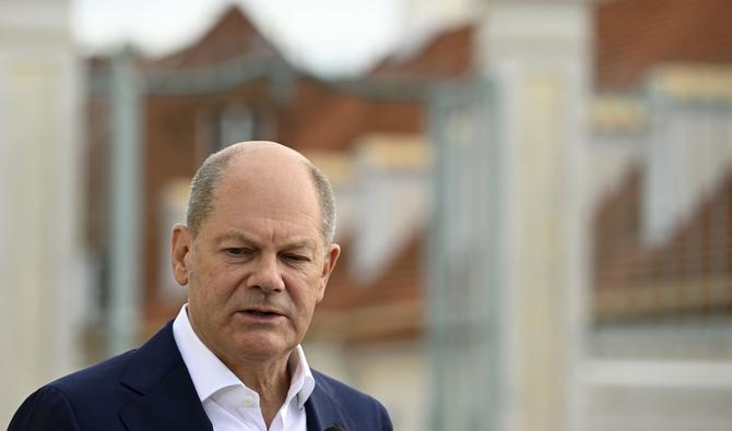 Le chancelier allemand Olaf Scholz, le 30 août 2022, au palais Schloss Meseberg près de Gransee, dans le nord-est de l'Allemagne. (Photo, AFP)